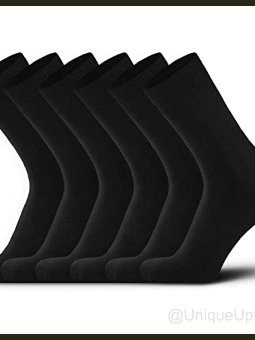 Mens Dress Socks Cotton Polyester Seamless Calf Socks 6 Pairs